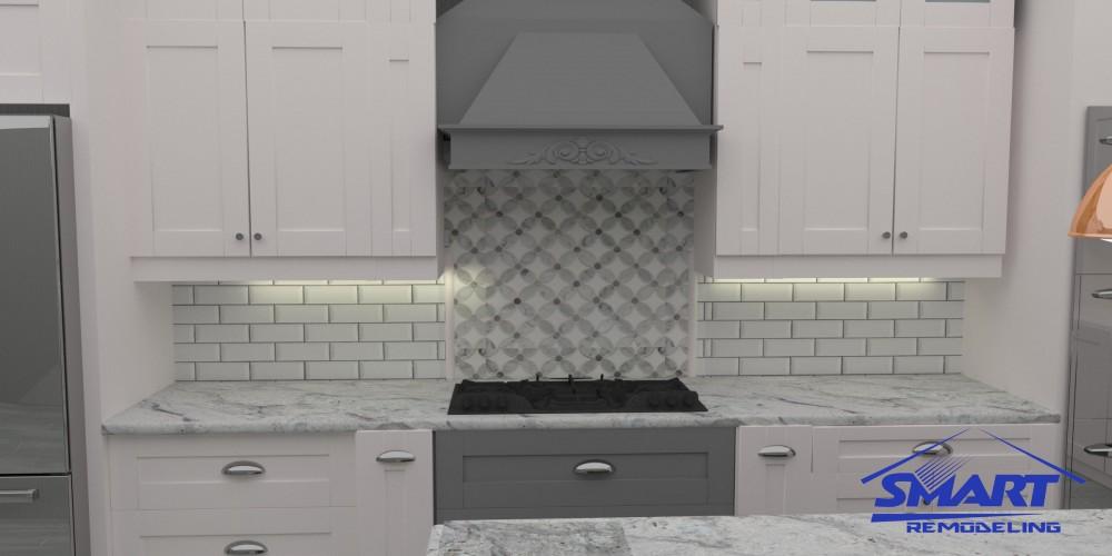 3D Design For a Kitchen (Stove and hood View) by Smart Remodeling LLC -Houston