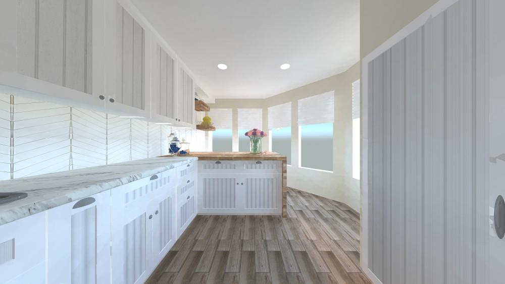 3D Design For a White Kitchen by Smart Remodeling LLC -Houston