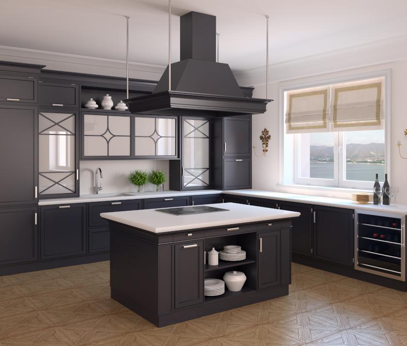 Best black kitchen with black cabinets and barberry decor miele floor