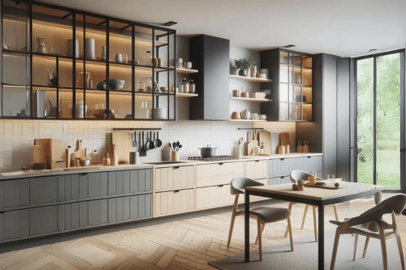 Stylish kitchen showcasing the latest trends in cabinet designs