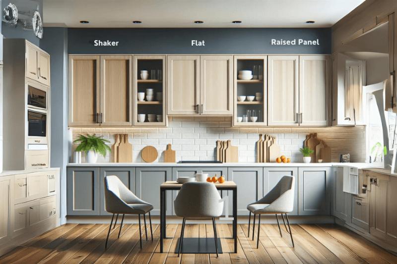 trendy kitchen photo displaying several in-demand cabinet door styles