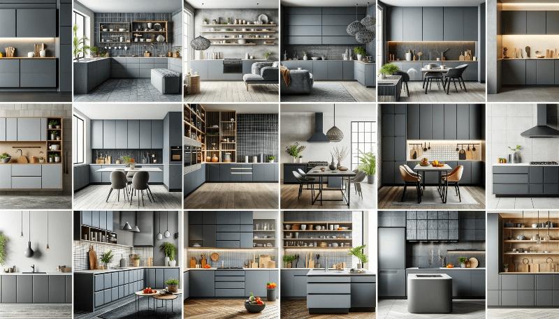 modern grey kitchen cabinets ideas