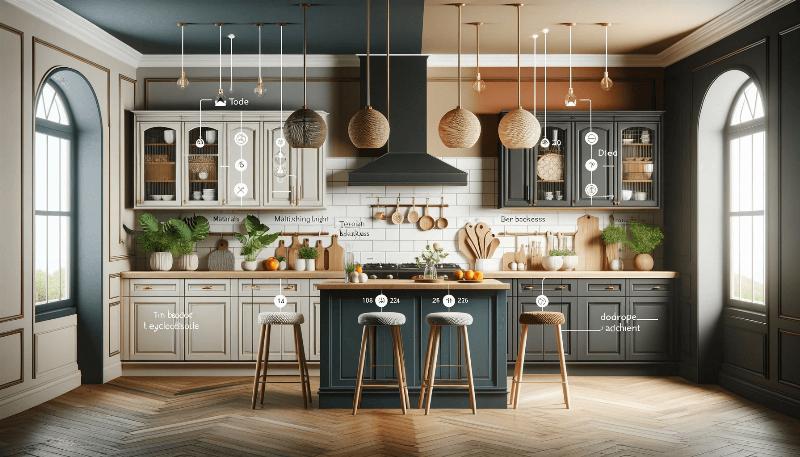 Style your two-toned kitchen cabinets