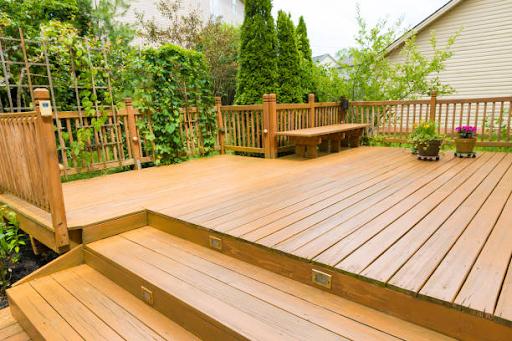Photo 3: Modern wooden patio, deck