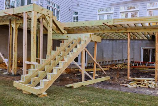 Photo 3: Deck construction
