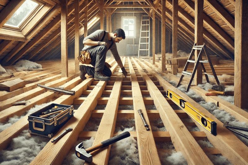 Attic Floor Joists Replacement