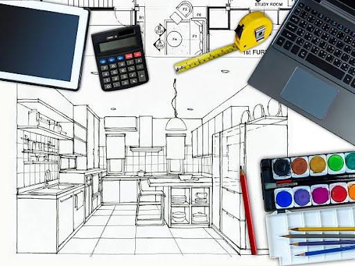 Modern Kitchen with decoration and renovation concept