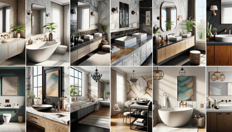 Top countertops for bathrooms