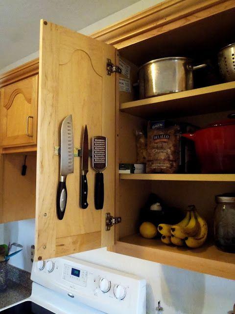 Just attach the magnets inside the cabinet doors