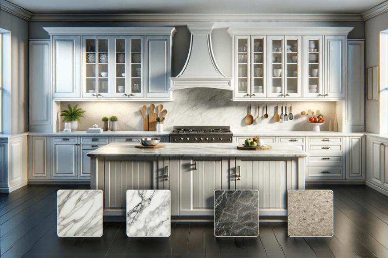 Factors to consider when choosing countertops for white cabinets