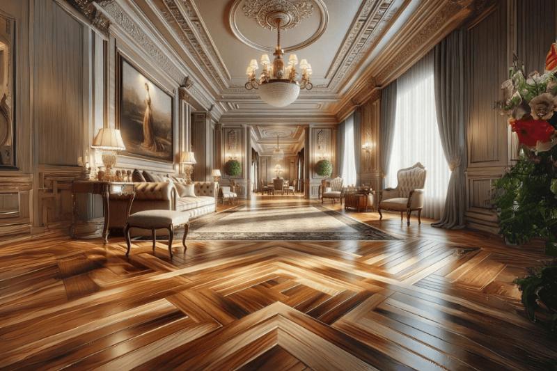 luxury room with hardwood flooring