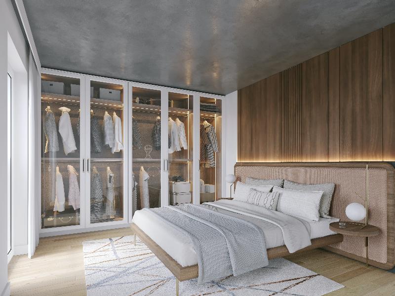 bedroom with closet