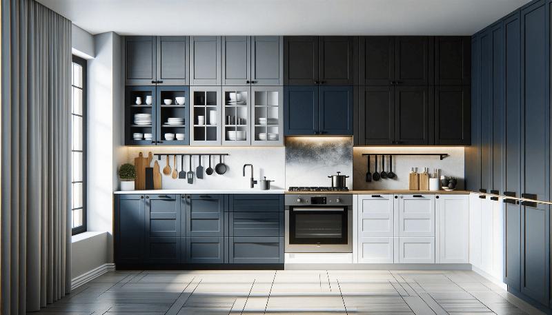 Two tone kitchen cabinets