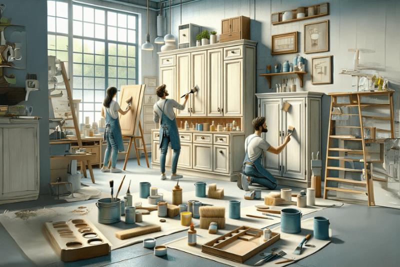 Cabinets painting techniques