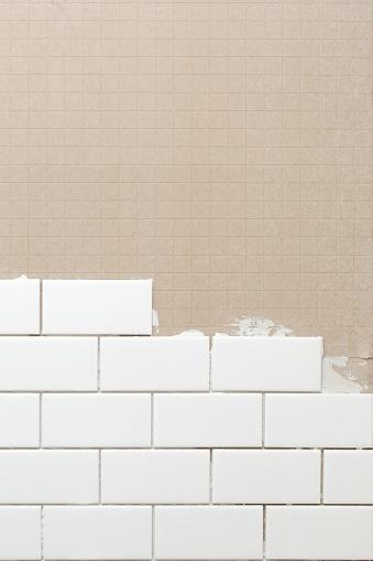 cement backboard with tiles